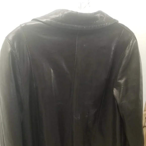 Bod  & Christensen Couture Black Long Leather Coat S - Picture 11 of 13